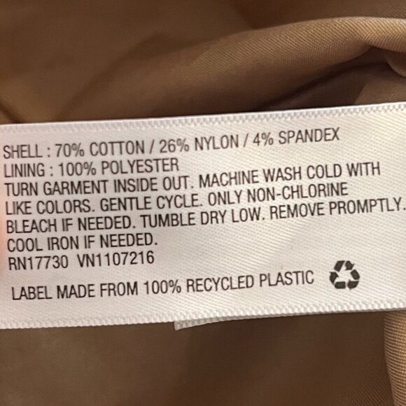 A New Day trenchcoat dress XS khaki sleeveless belted target - Picture 12 of 13